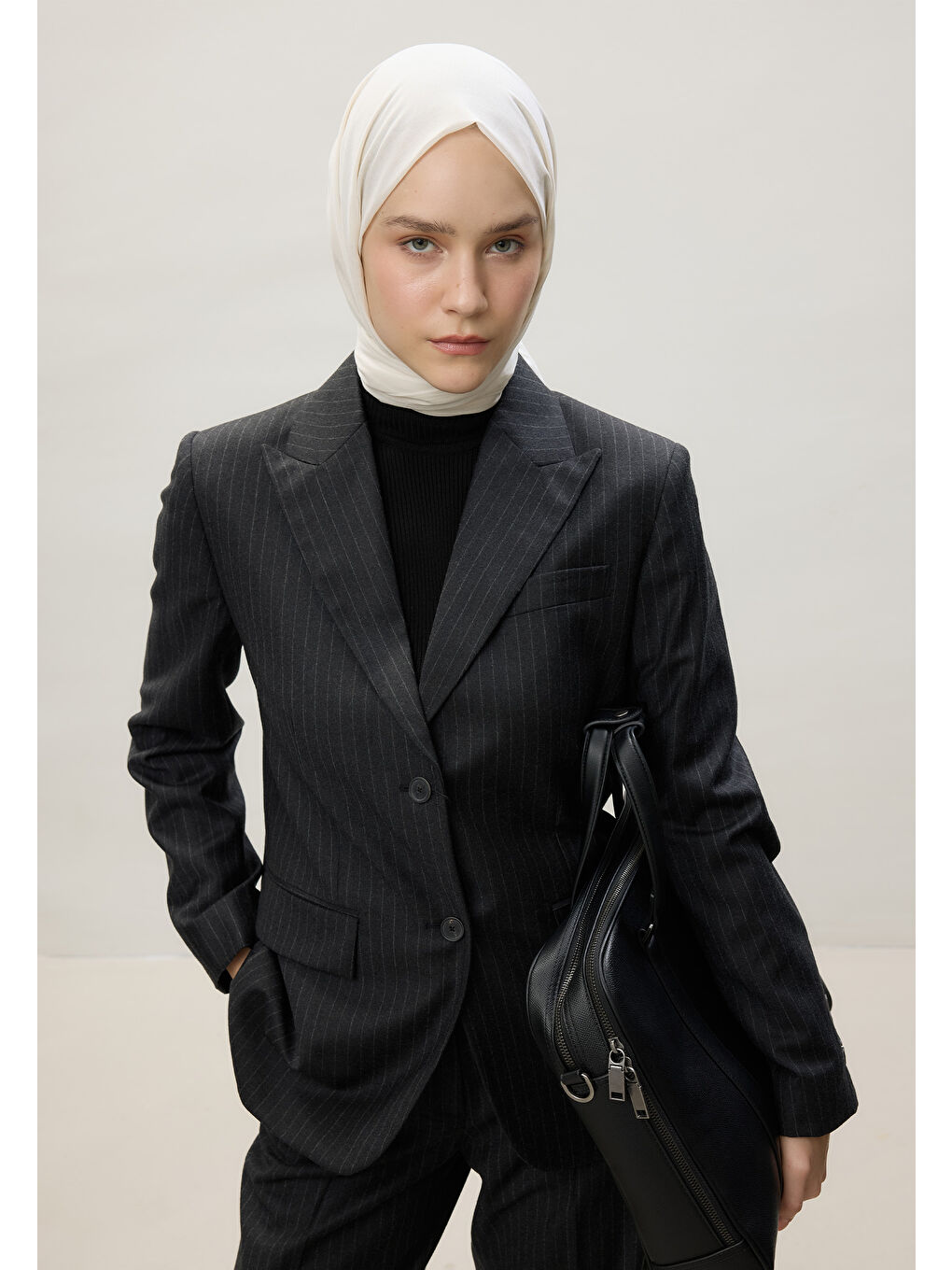 Ekru İnce Pamuk Vual Şal İnci-4