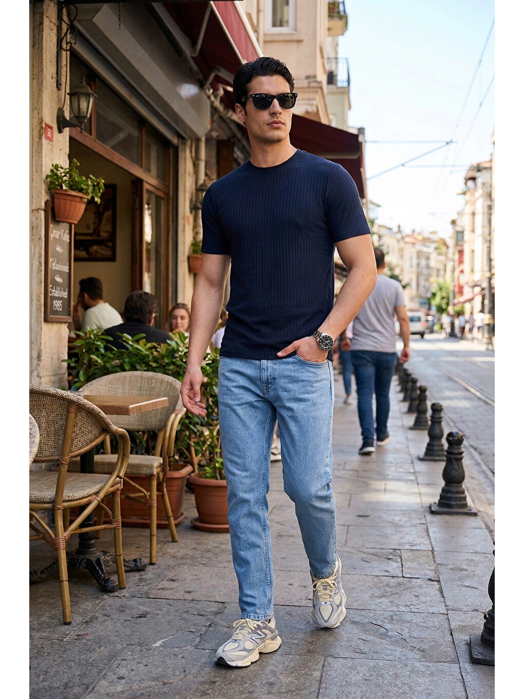Mavi Pamuklu Normal Bel Daralan Paça Jean Pantolon 5901C701MILANO