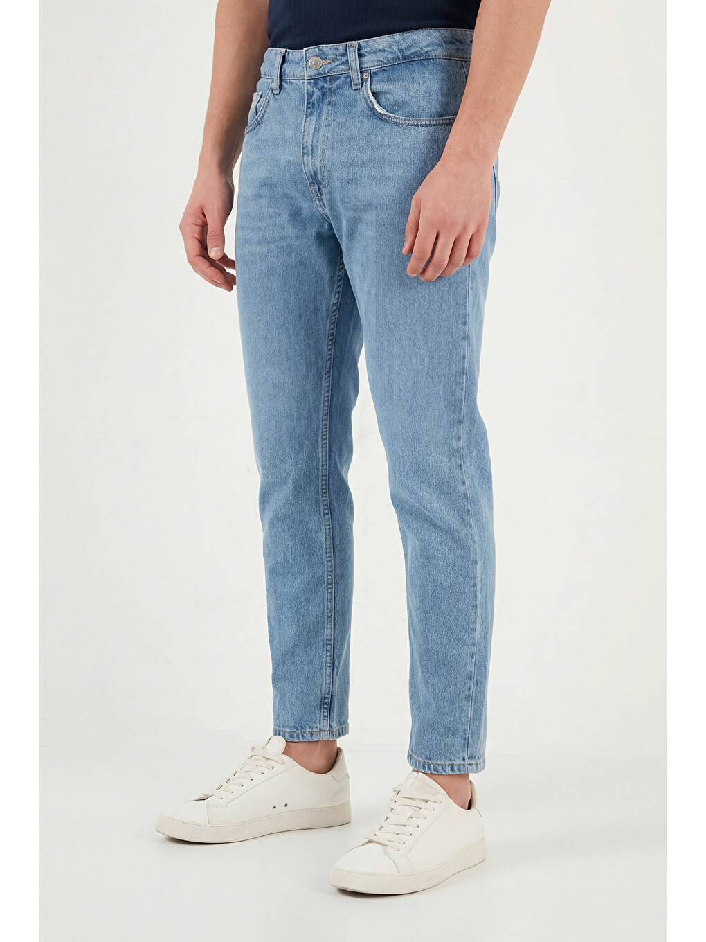 Mavi Pamuklu Normal Bel Daralan Paça Jean Pantolon 5901C701MILANO-3