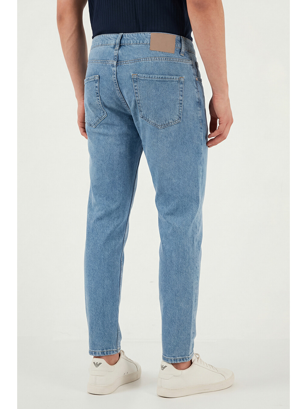 Mavi Pamuklu Normal Bel Daralan Paça Jean Pantolon 5901C701MILANO-5