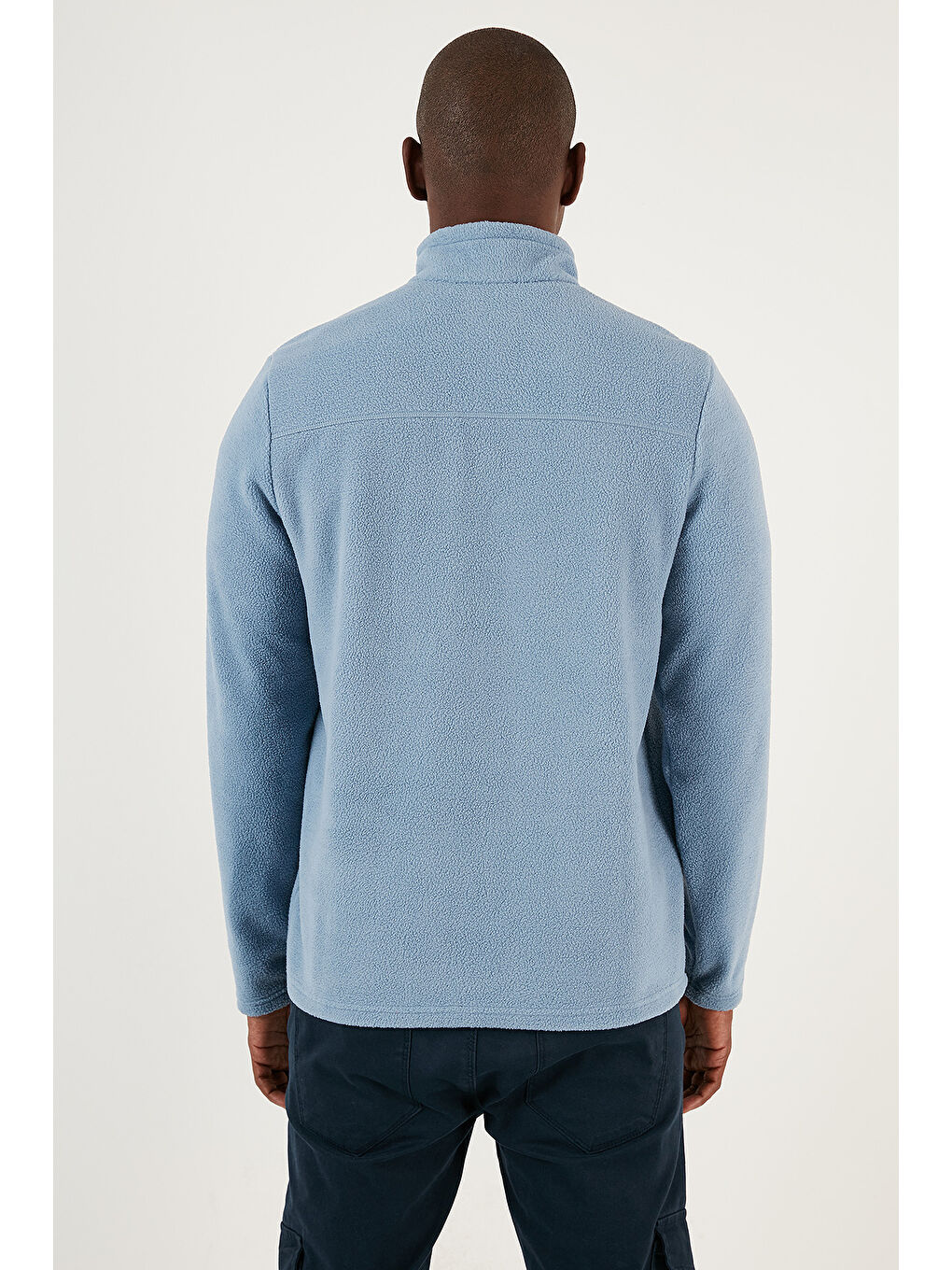 Siyah Slim Fit Yarım Fermuarlı Yumuşak Dokulu Şardonlu 2'li Paket Polar 59060011S2-4