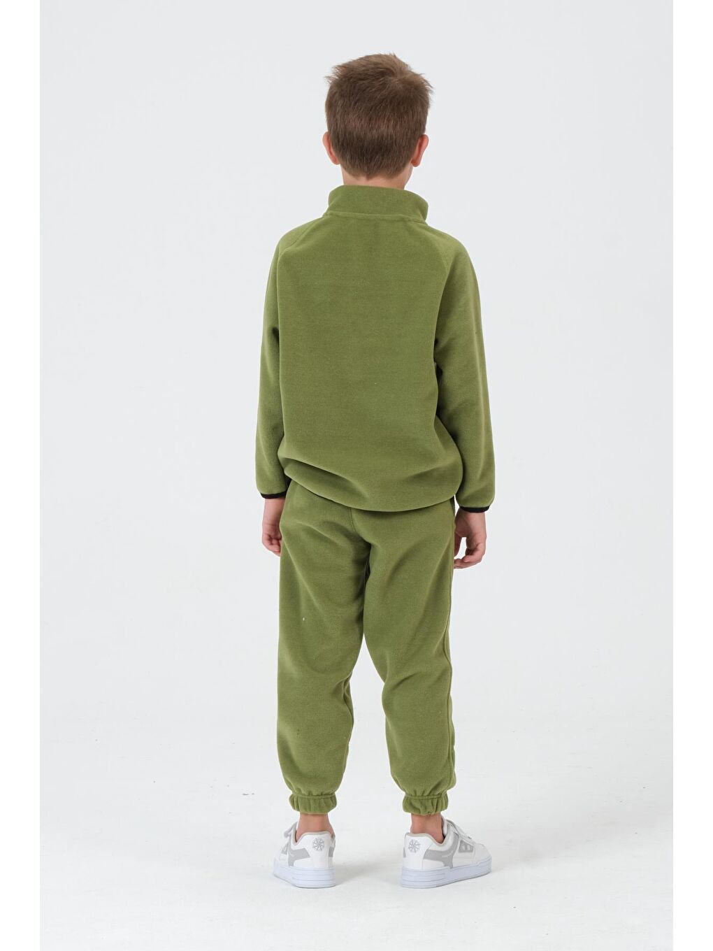 Yeşil Erkek Çocuk Polar Kumaş Takım-5