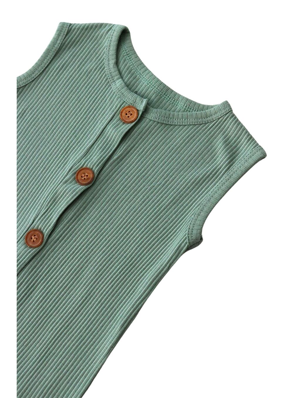 Turkuaz Kız Bebek Kaşkorse Su Yeşili Bandanalı Tulum-2