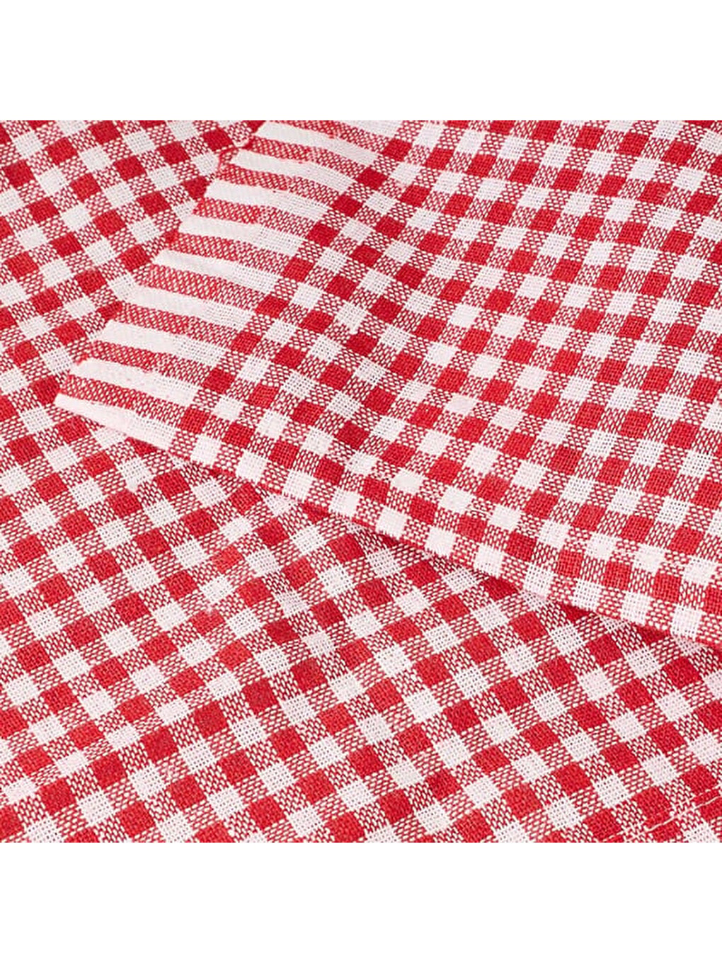 Karışık Soft Dama Masa Örtüsü - Kırmızı - 150x150 Cm-3