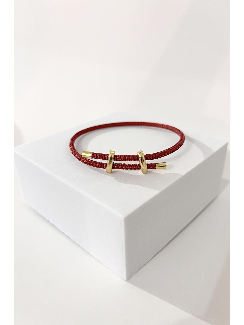 Kırmızı Ashley's Choice Ayarlanabilir İp Bileklik