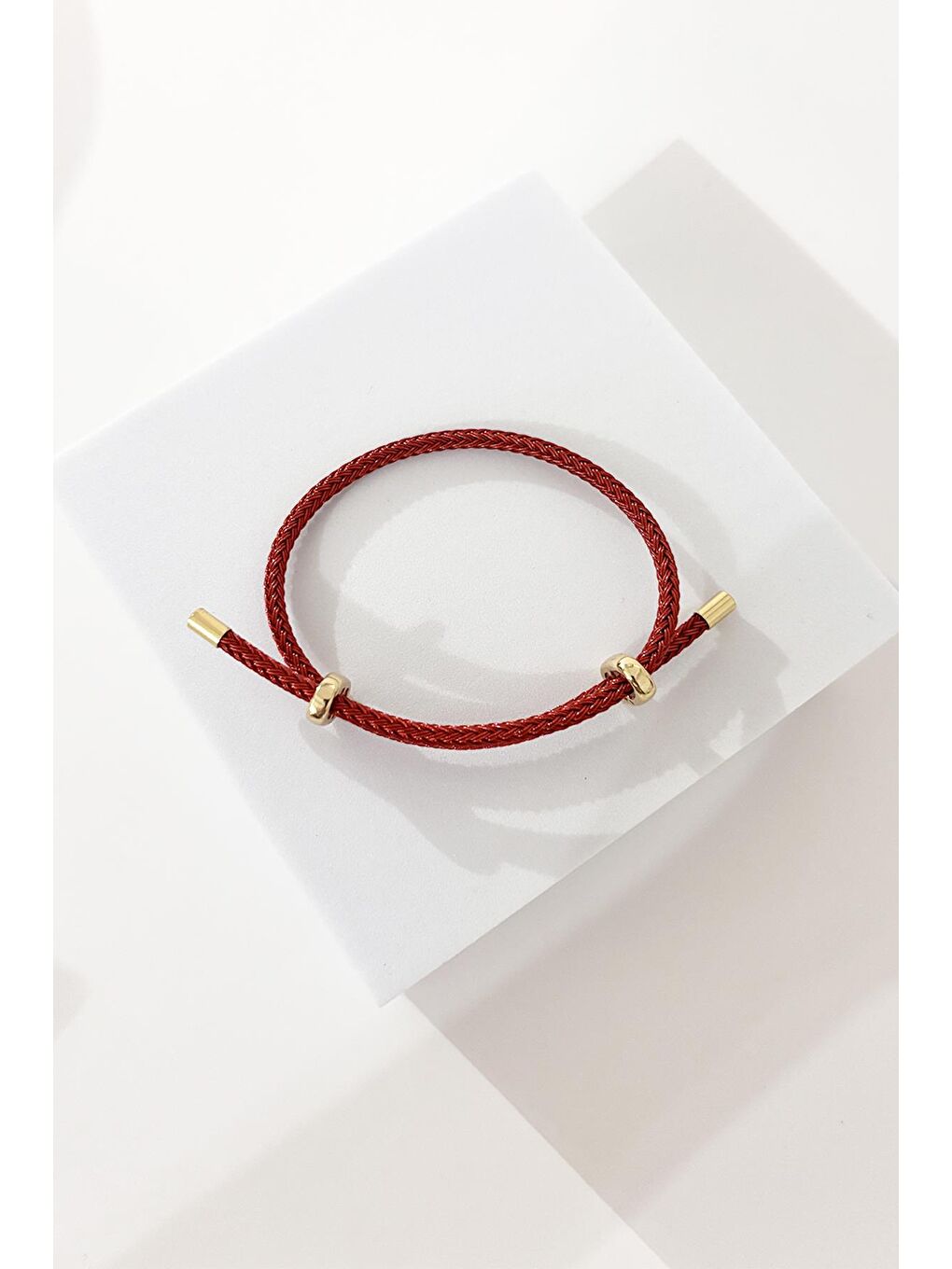 Kırmızı Ashley's Choice Ayarlanabilir İp Bileklik-5