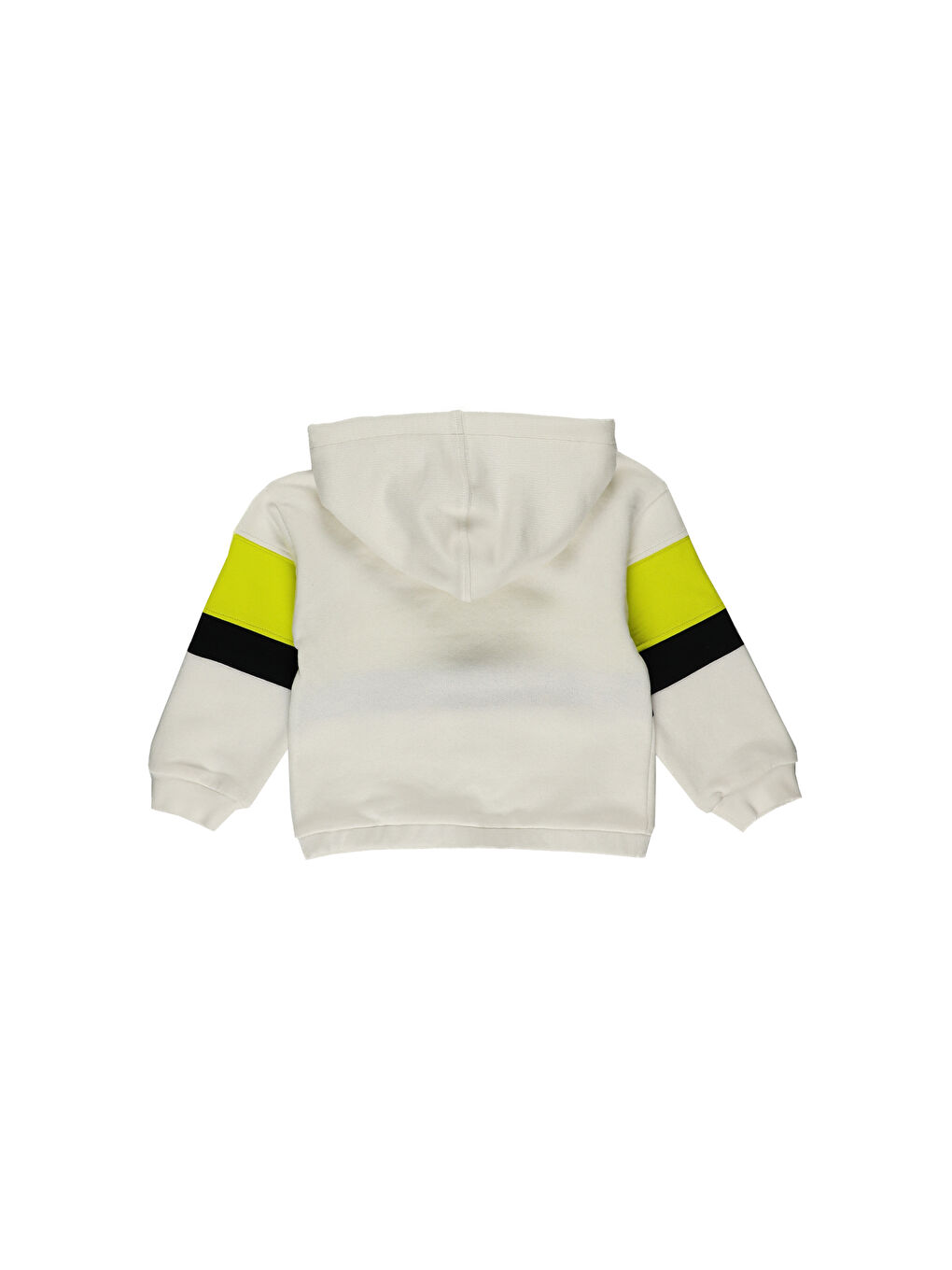 Panço Ekru Erkek Çocuk  Blok Renkli Kapüşonlu Sweatshirt - 1