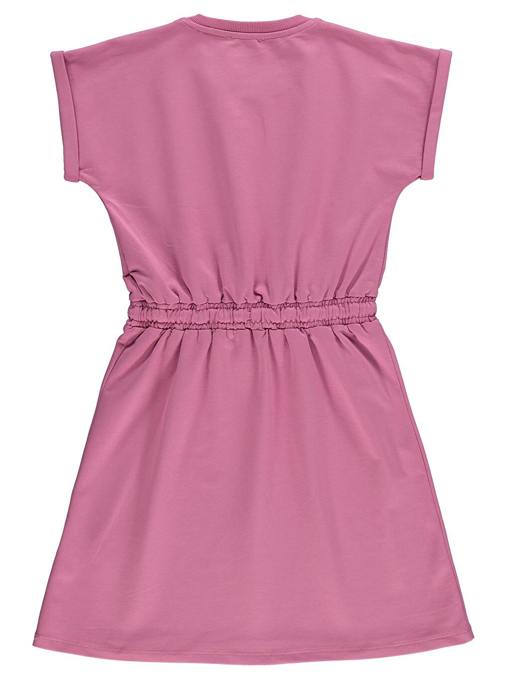 Pembe Girls London Baskılı 10-13 Yaş Elbise - Pudra-1