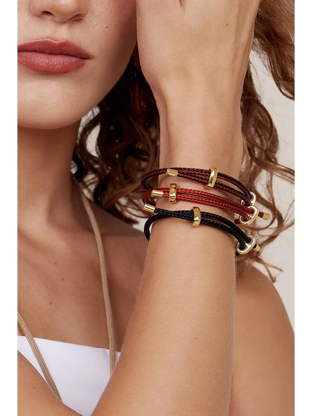 Siyah Ashley's Choice Ayarlanabilir İp Bileklik-4