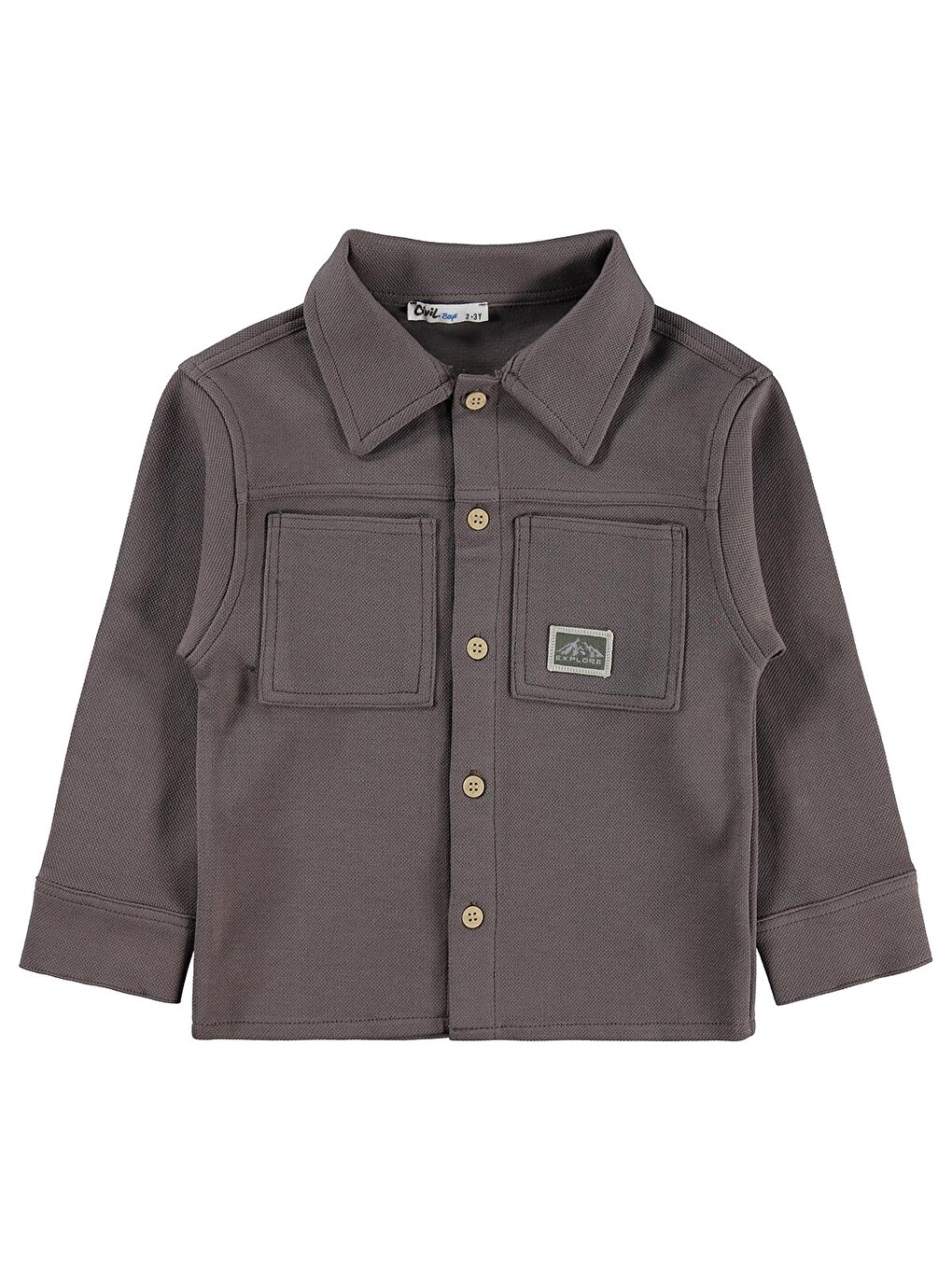 Boys Basic 2-5 Yaş Gömlek - Kahverengi