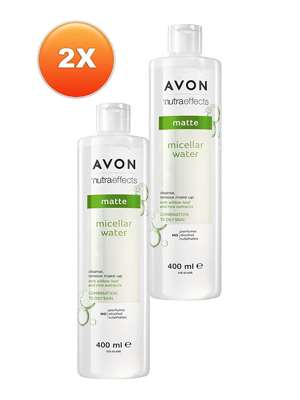 AVON Nutra Effects Mat Micellar Makyaj Temizleme Suyu 400 Ml. İkili Set - 1