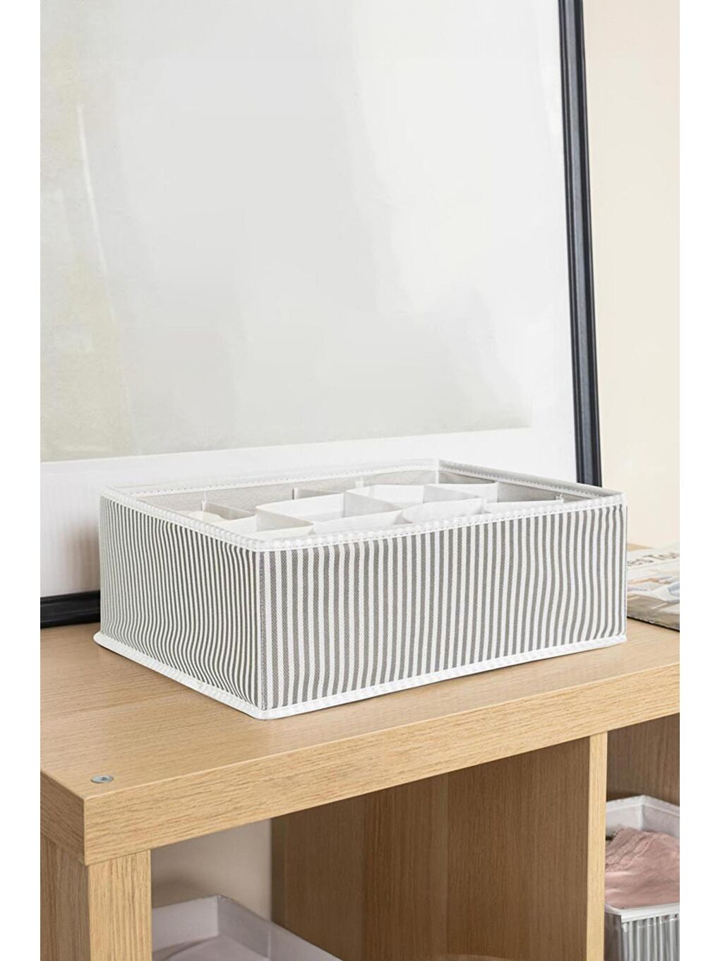 Gri 12 Bölmeli Çekmece Raf Düzenleyici-1