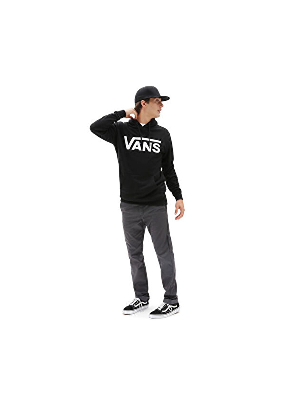 Classic Po Hoodie İi Erkek Günlük Sweatshirts Vn0a456by281 Siyah-1