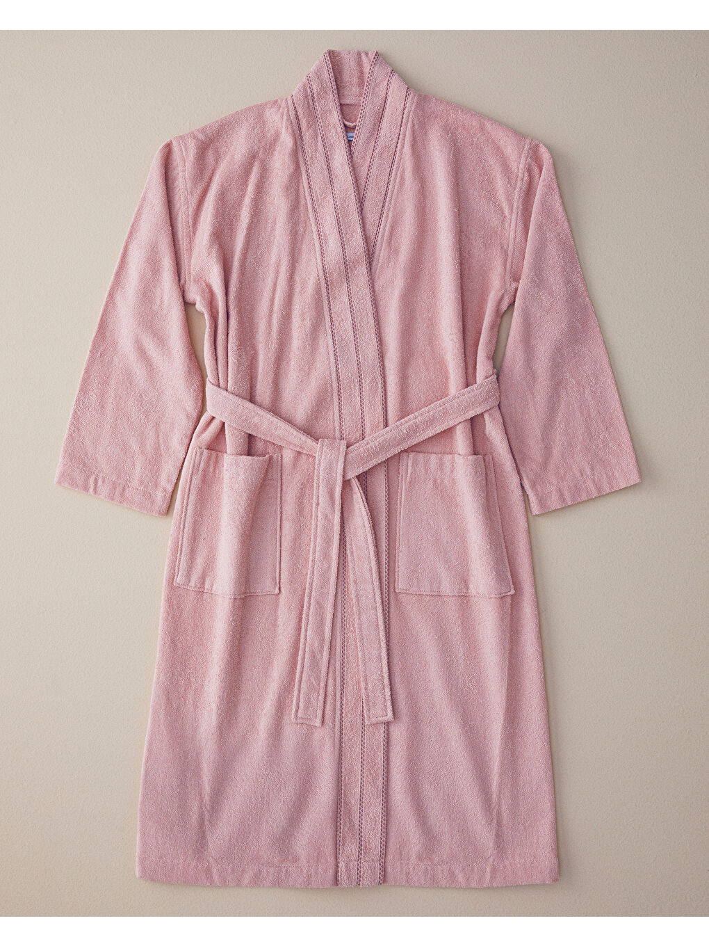 Soft %100 Pamuklu Bornoz Açık Pembe