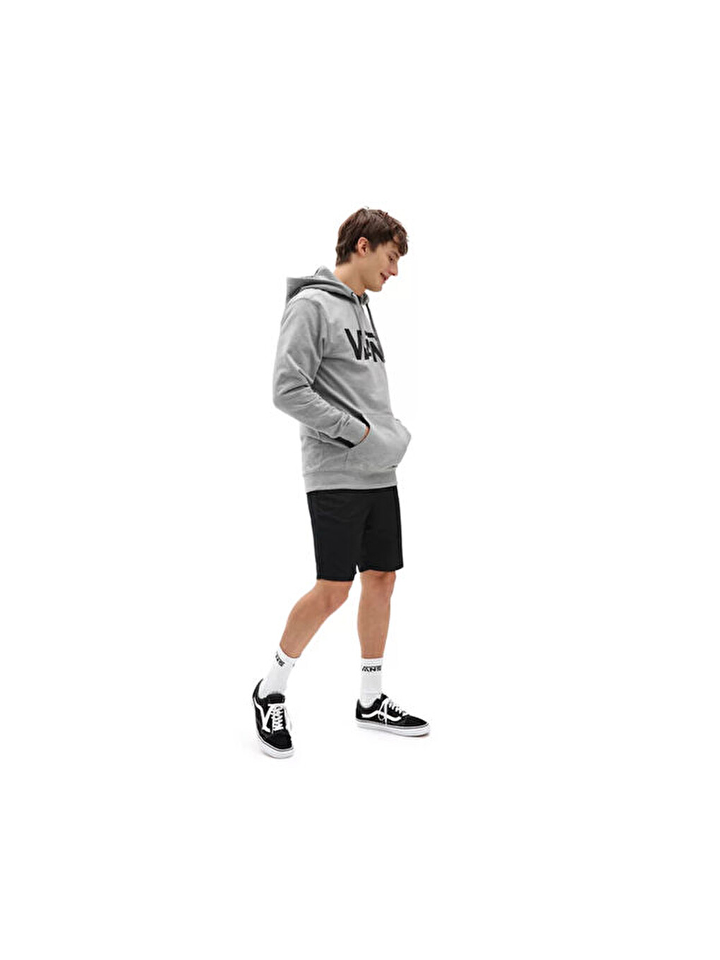 Classic Po Hoodie İi Erkek Günlük Sweatshirts Vn0a456bady1 Gri-2