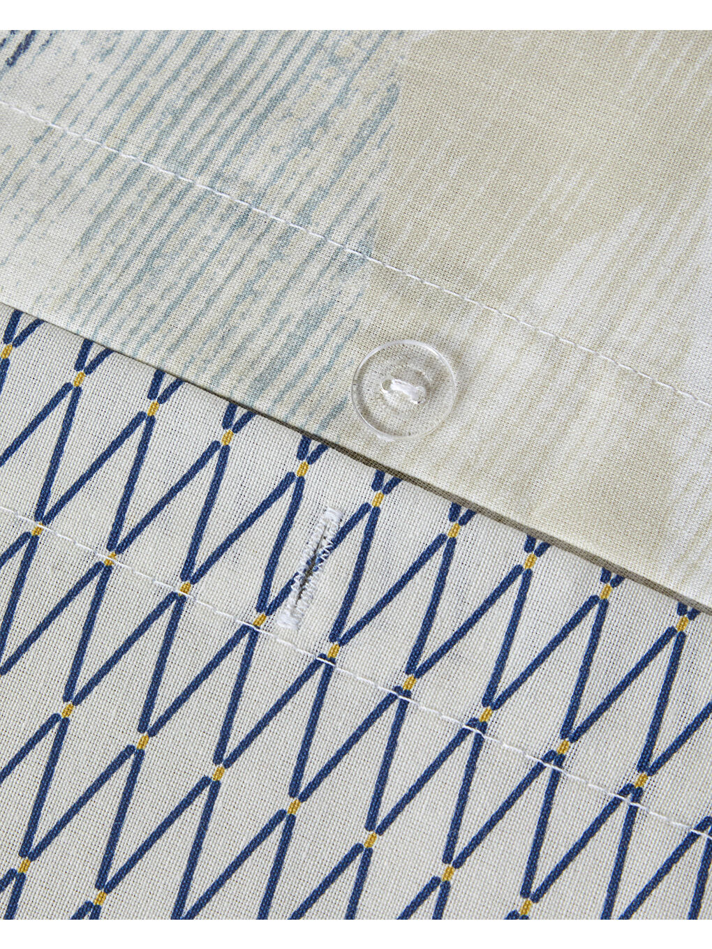 Modern Argyle Pamuklu Ranforce Çift Kişilik Nevresim Takımı 200x220 cm Mavi-5