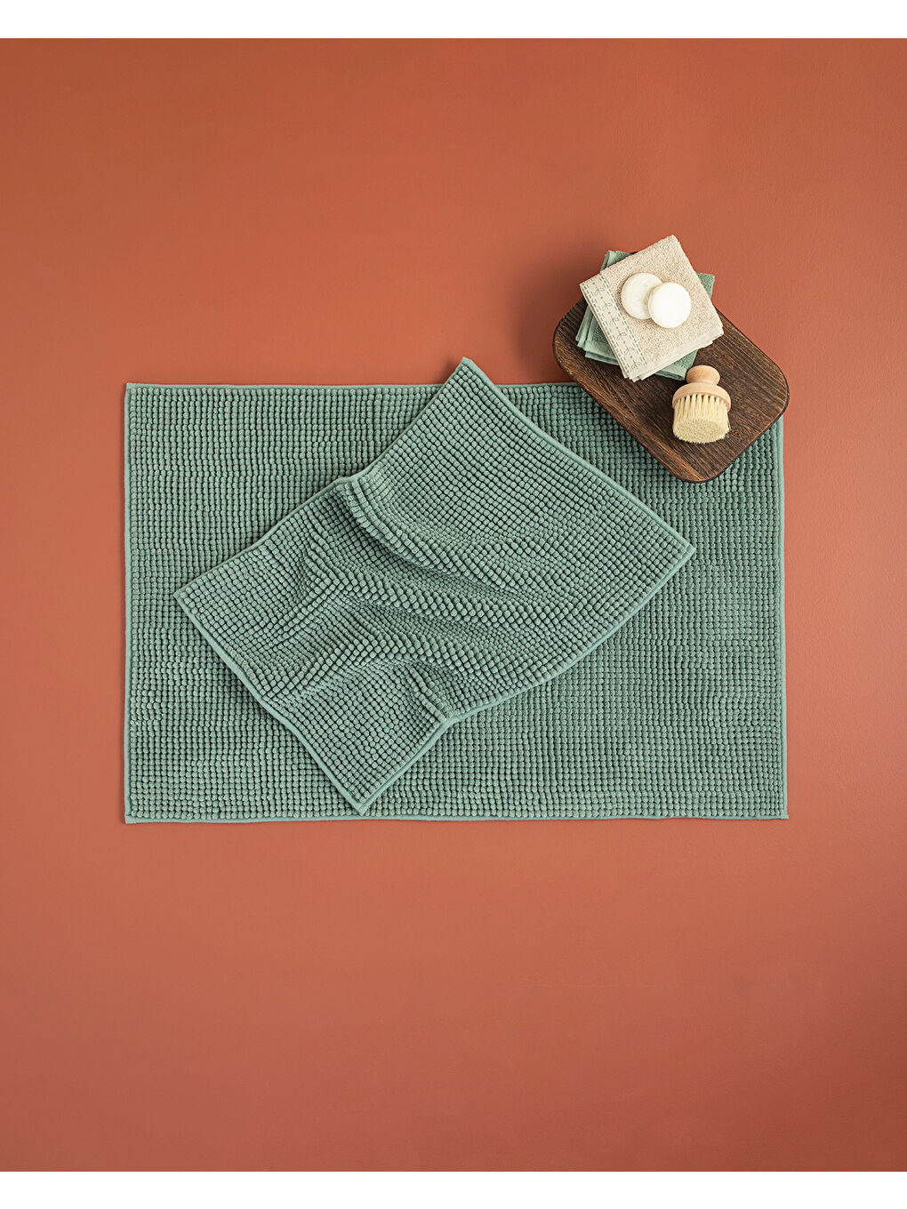 Paige Makarna Banyo Paspası Yeşil-1