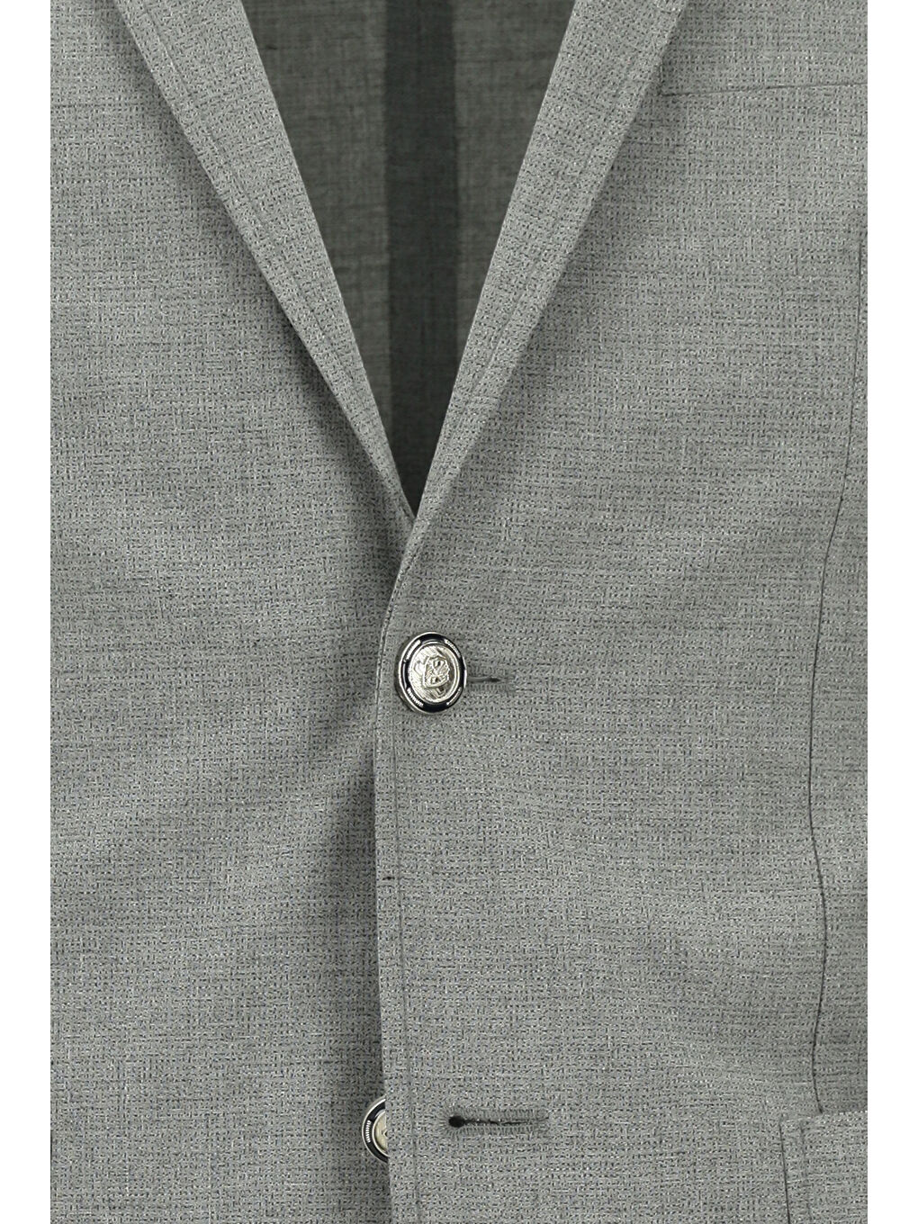 Gri Super Slim Fit Ekstra Dar Kesim Desenli Beli Lastikli İpli Spor Takım Elbise-3