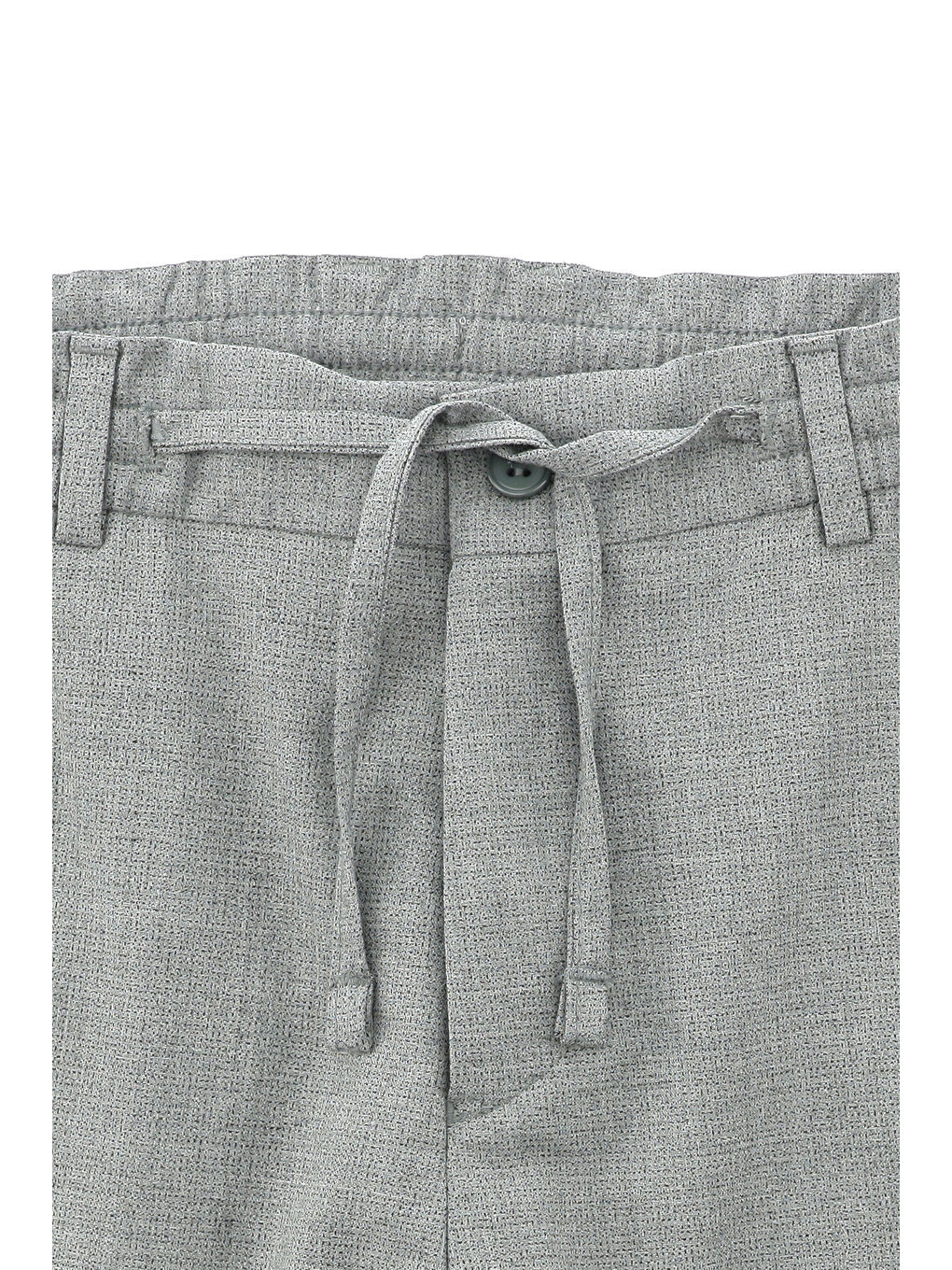 Gri Super Slim Fit Ekstra Dar Kesim Desenli Beli Lastikli İpli Spor Takım Elbise-4