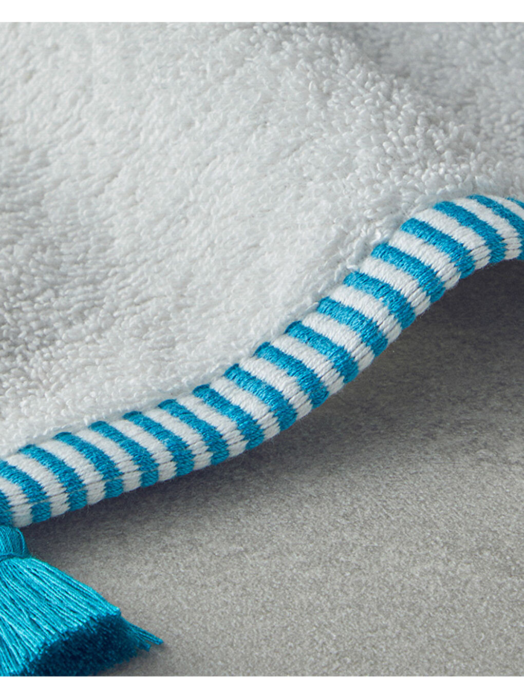Colorful Lines Pamuklu Yüz Havlusu 50x80 cm Ekru - Mavi-1