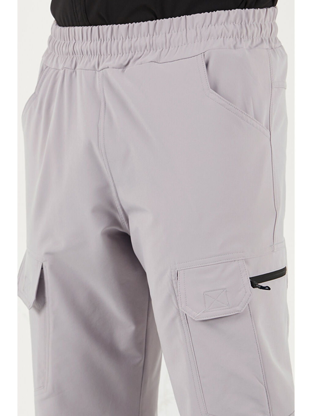 Gri Normal Bel Dar Paça Su İtici Trekking ve Kurye Pantolon 693719-6