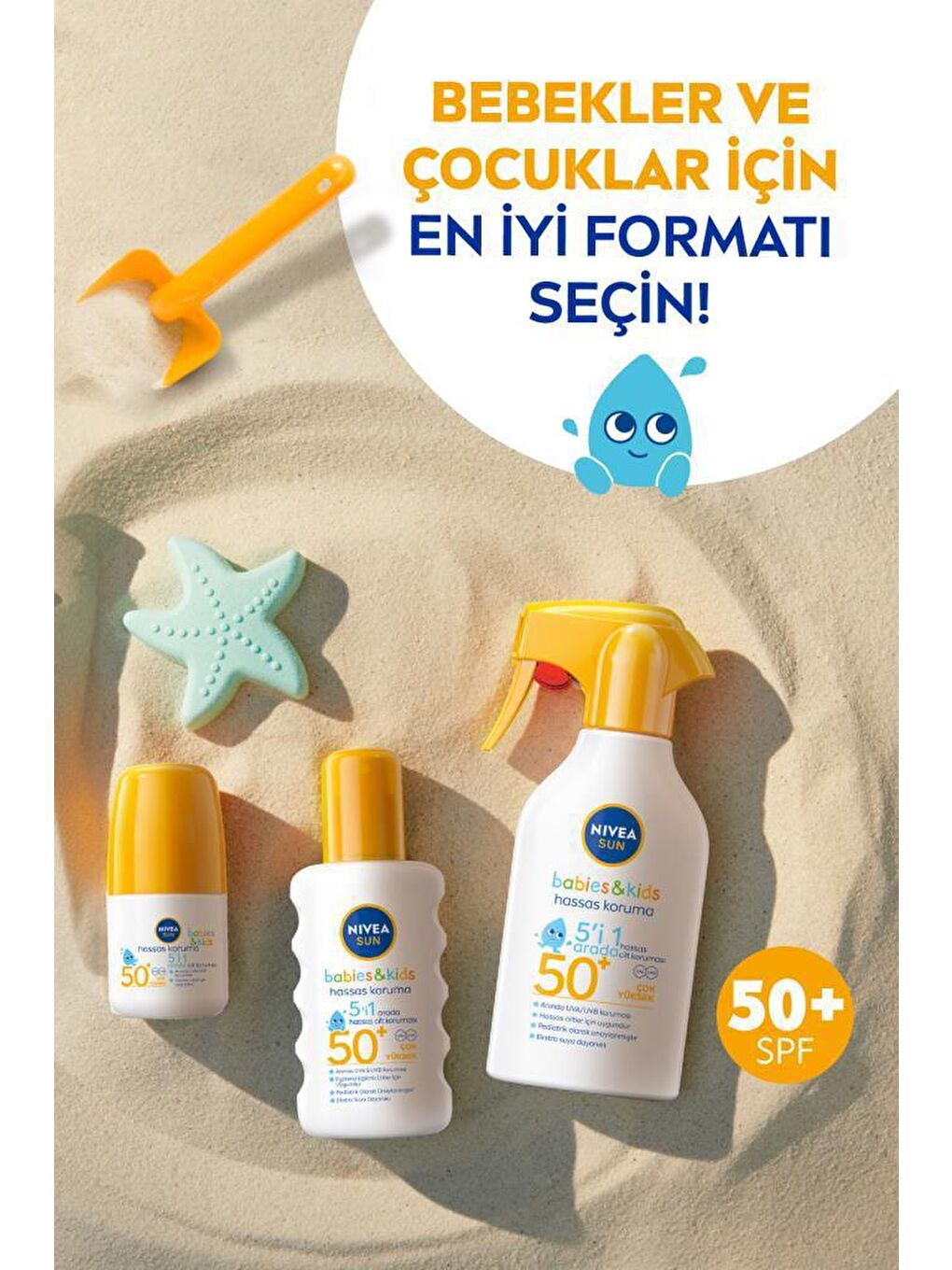 NIVEA Şeffaf Baby Bebek ve Çocuklar İçin Güneş Spreyi 270 ml SPF50 - 6