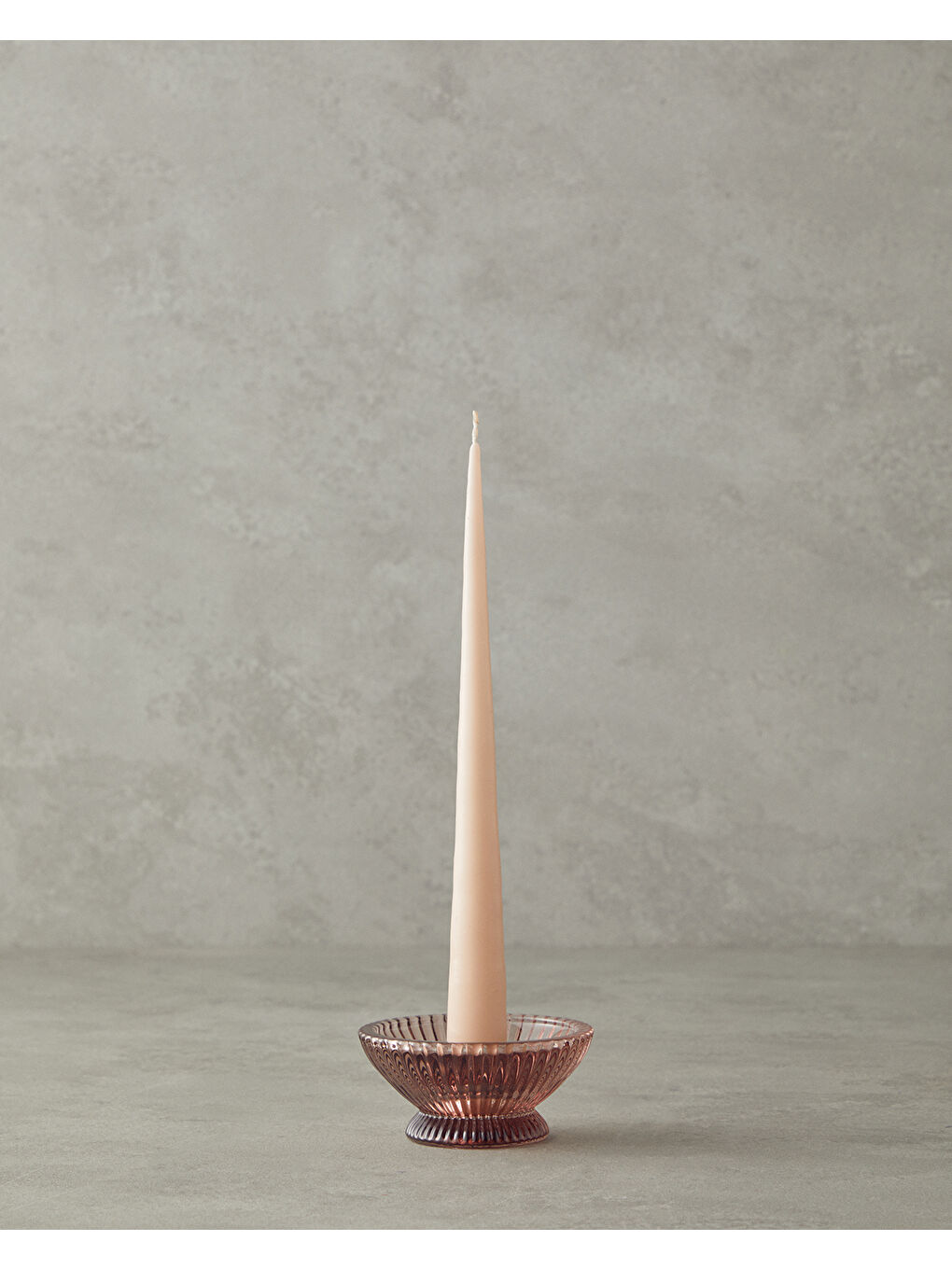 Areka Cam Şamdan Kahverengi