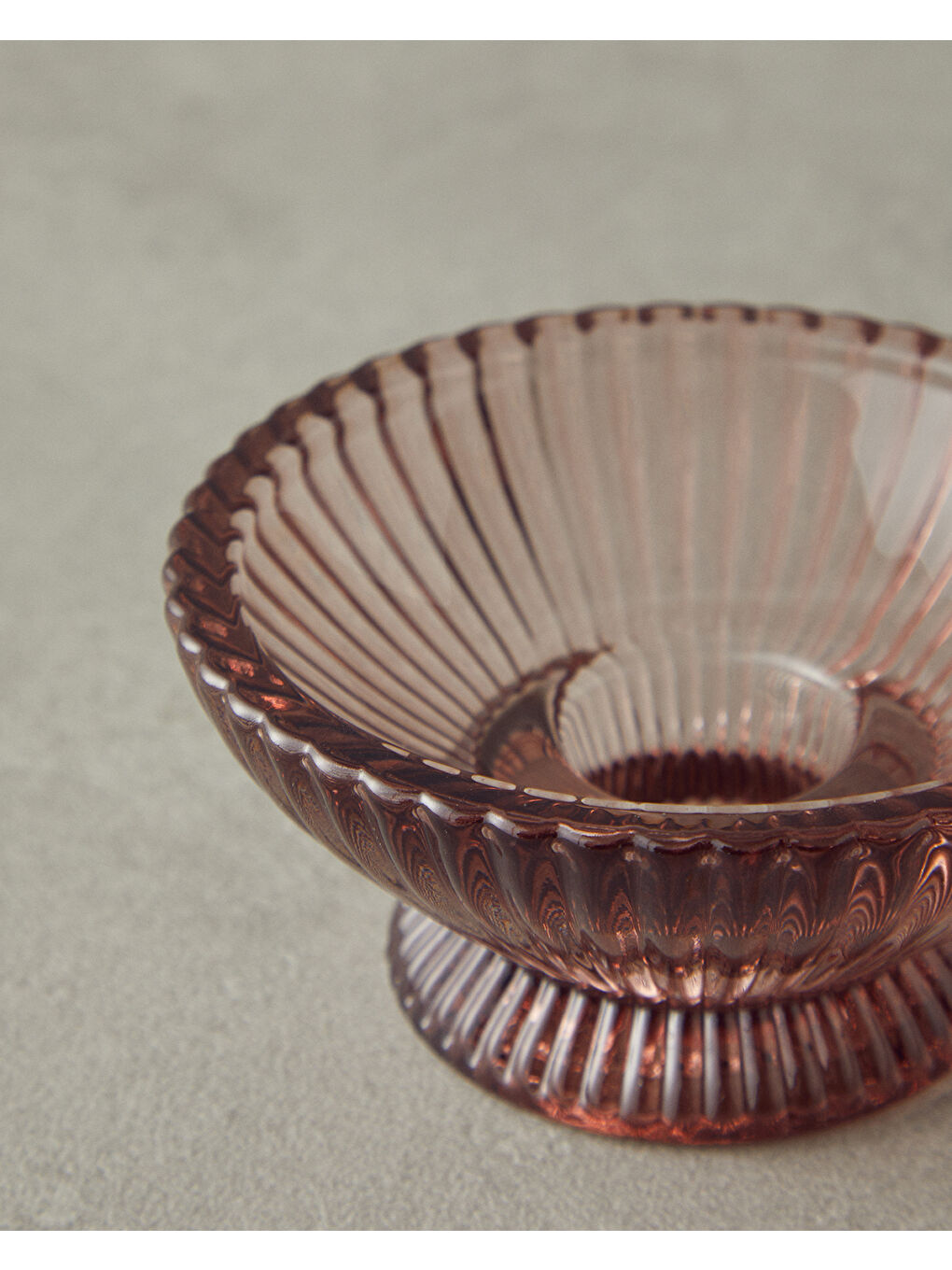 Areka Cam Şamdan Kahverengi-2