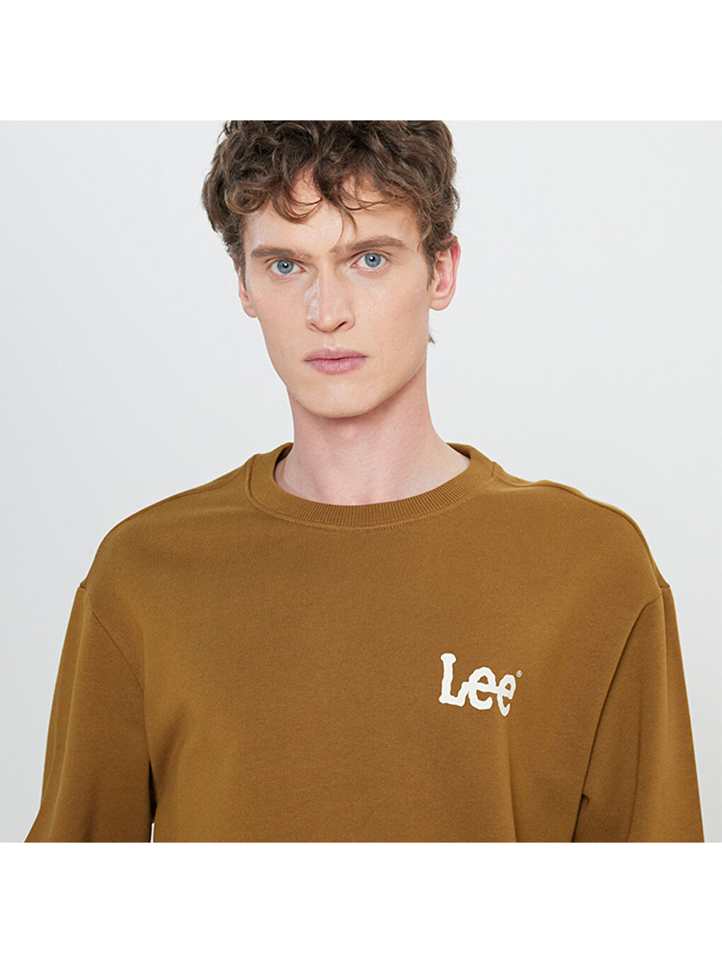 Lee Erkek Kahverengi Yuvarlak Yaka Sweatshirt - 1