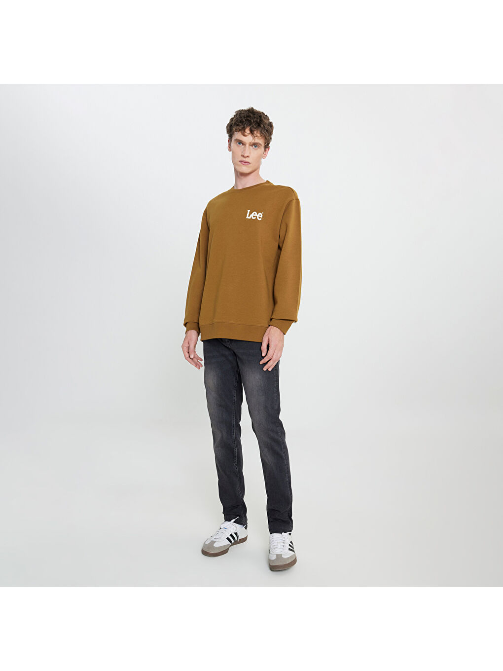 Lee Erkek Kahverengi Yuvarlak Yaka Sweatshirt - 2