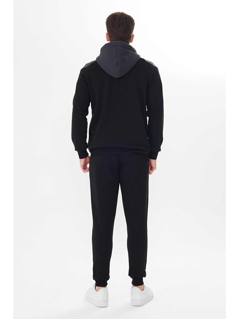 Siyah Şardonlu 3 Iplik Kışlık Eşofman Takımı 5723-S-5