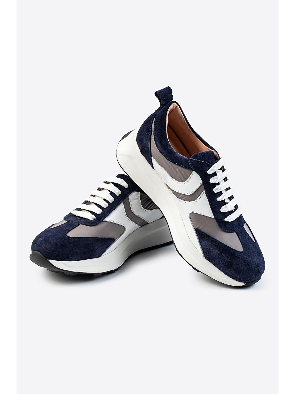 Lacivert LTN-S01 Deri Erkek Sneaker-4