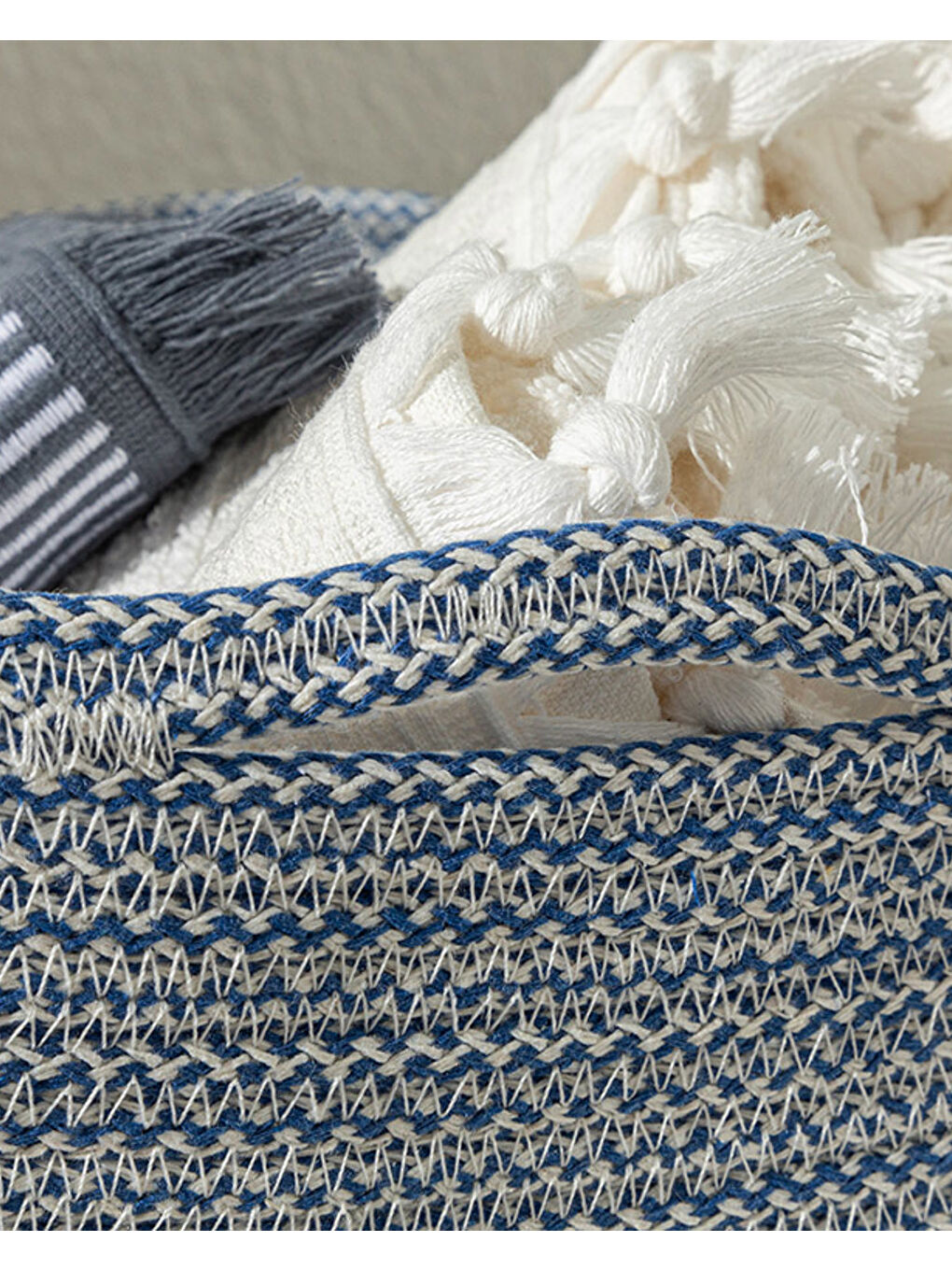 Marina Örgü Sepet Mavi-Beyaz-1