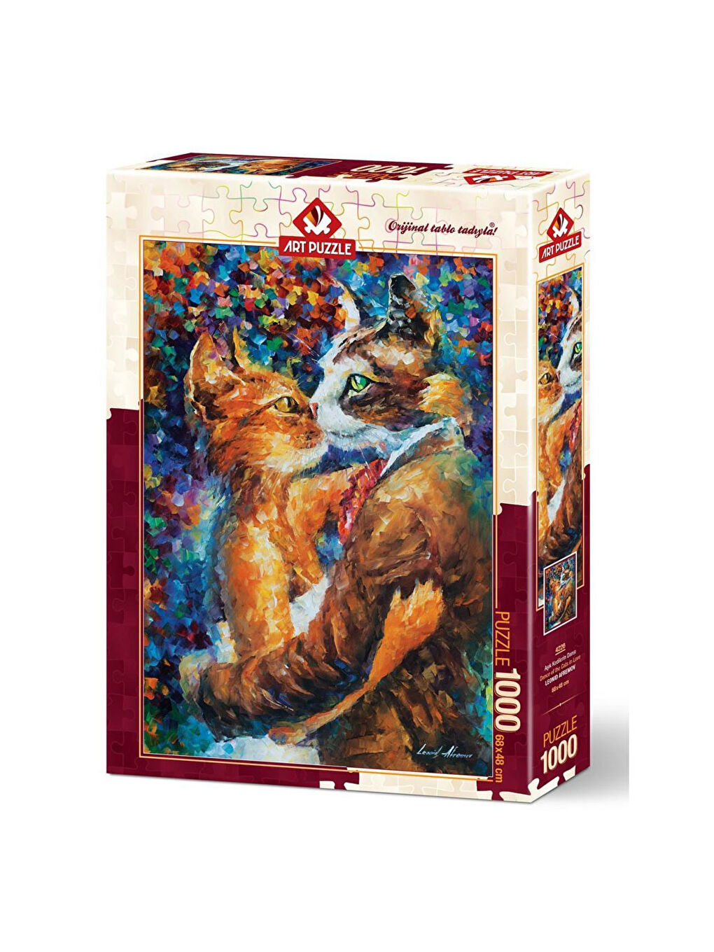 Art Puzzle Renksiz 1000 Parça Aşık Kedilerin Dansı 4226