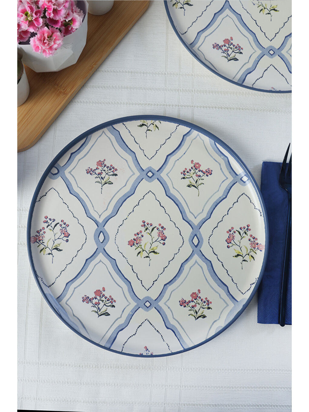 Karışık Floral Waves Nordic Servis Tabağı 28 Cm 6 Adet-2