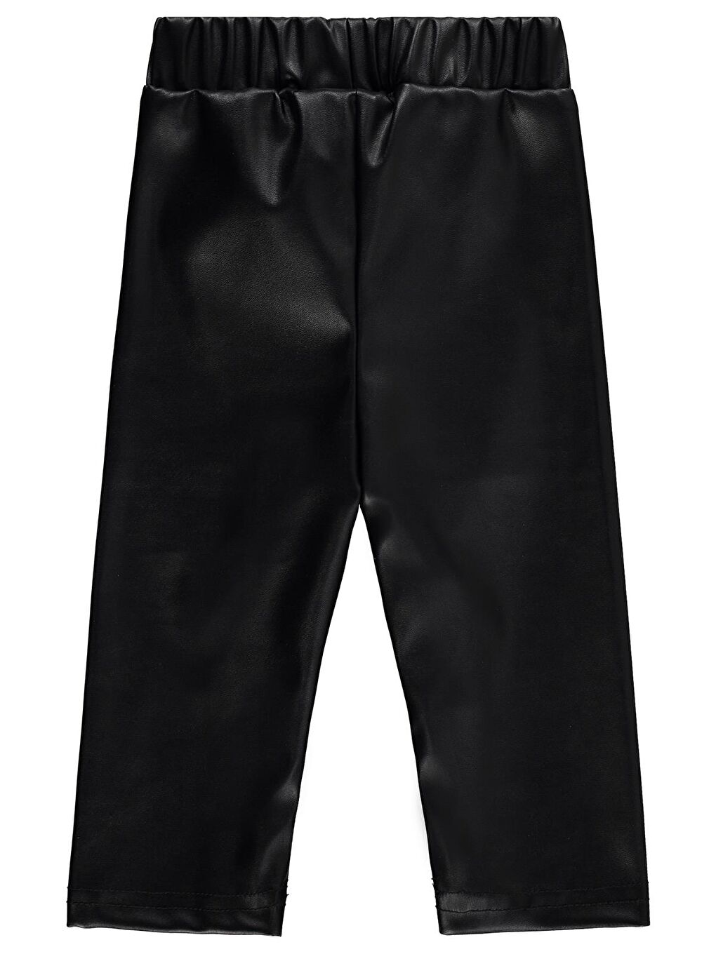 Baby Fiyonklu Deri 6-18 Ay Tayt - Siyah 9-12 Ay