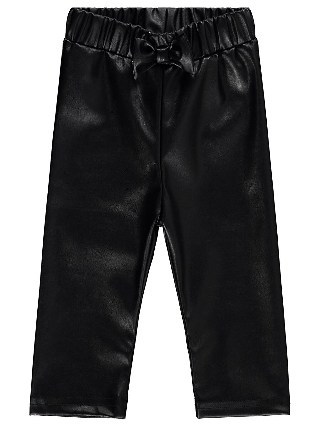 Baby Fiyonklu Deri 6-18 Ay Tayt - Siyah 9-12 Ay-1