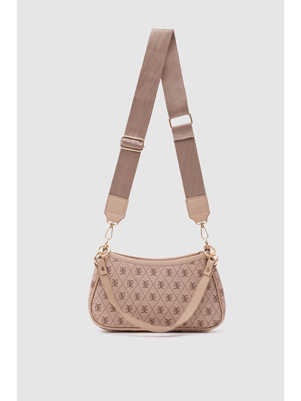 Farme Monogram Bej Baget Ve Çapraz Çanta-9