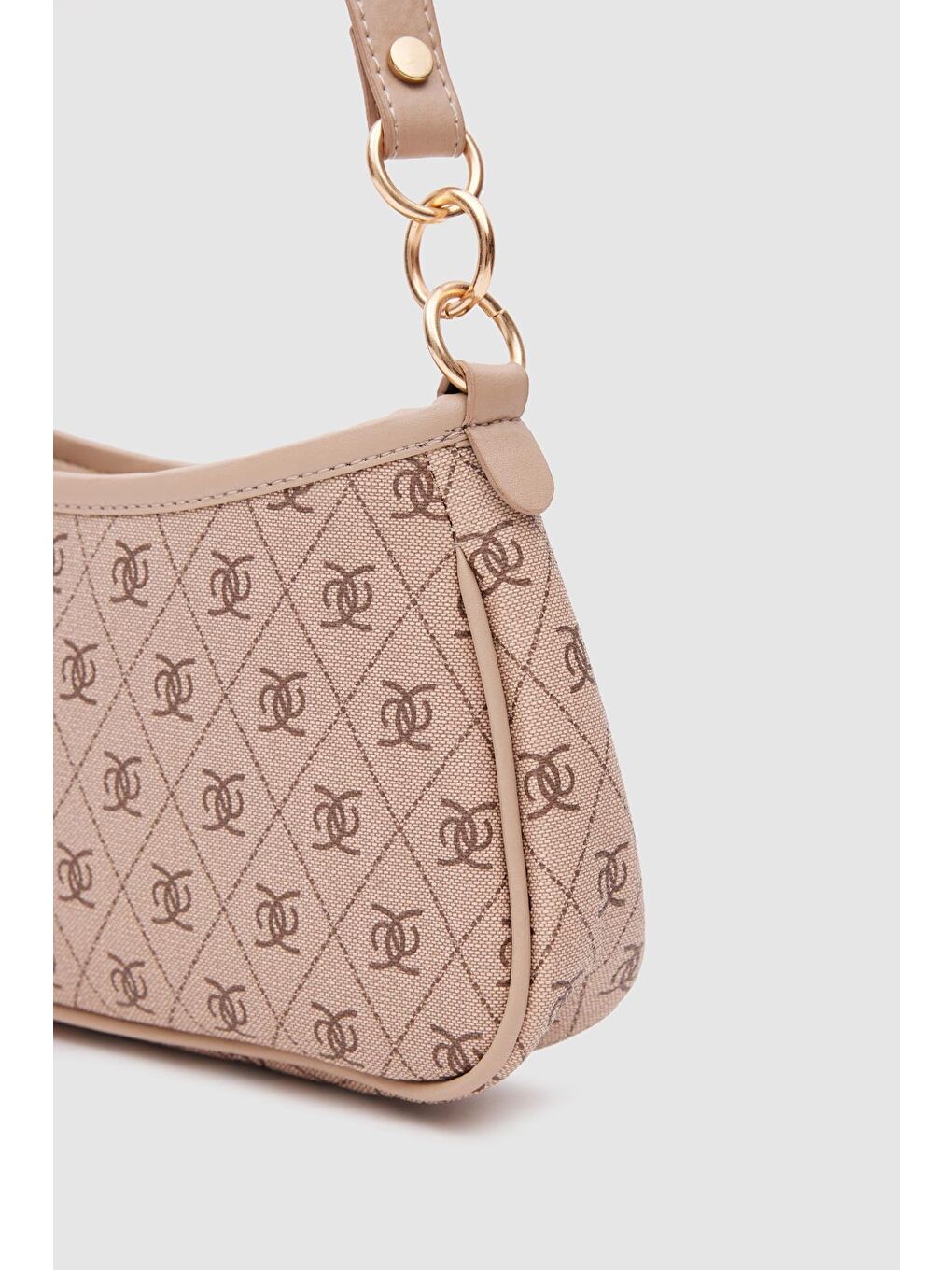 Farme Monogram Bej Baget Ve Çapraz Çanta-11