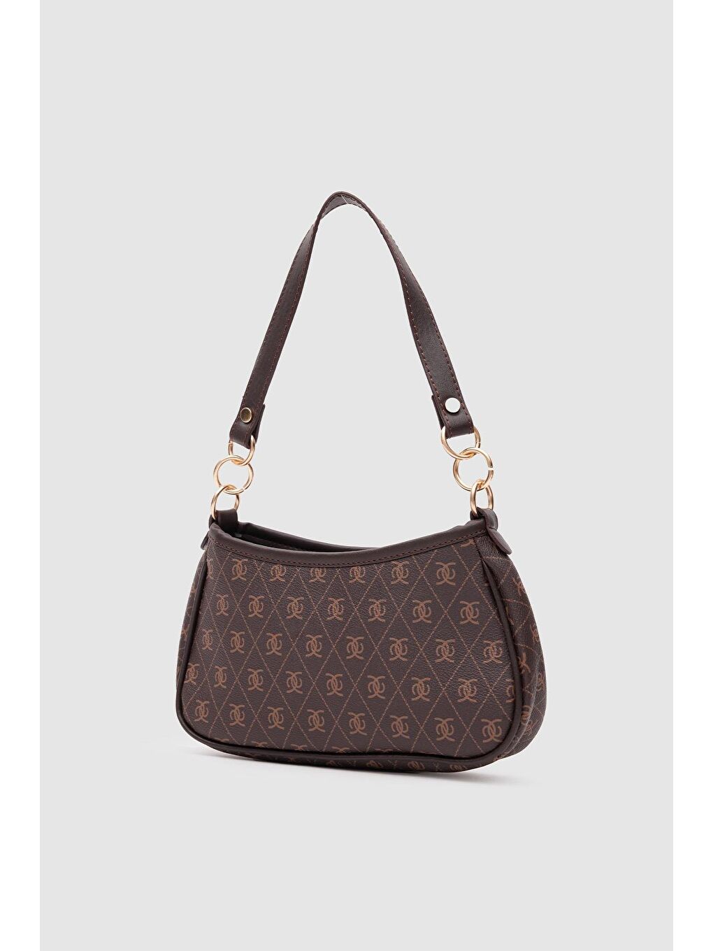 Farme Monogram Kahverengi Baget Ve Çapraz Çanta-6