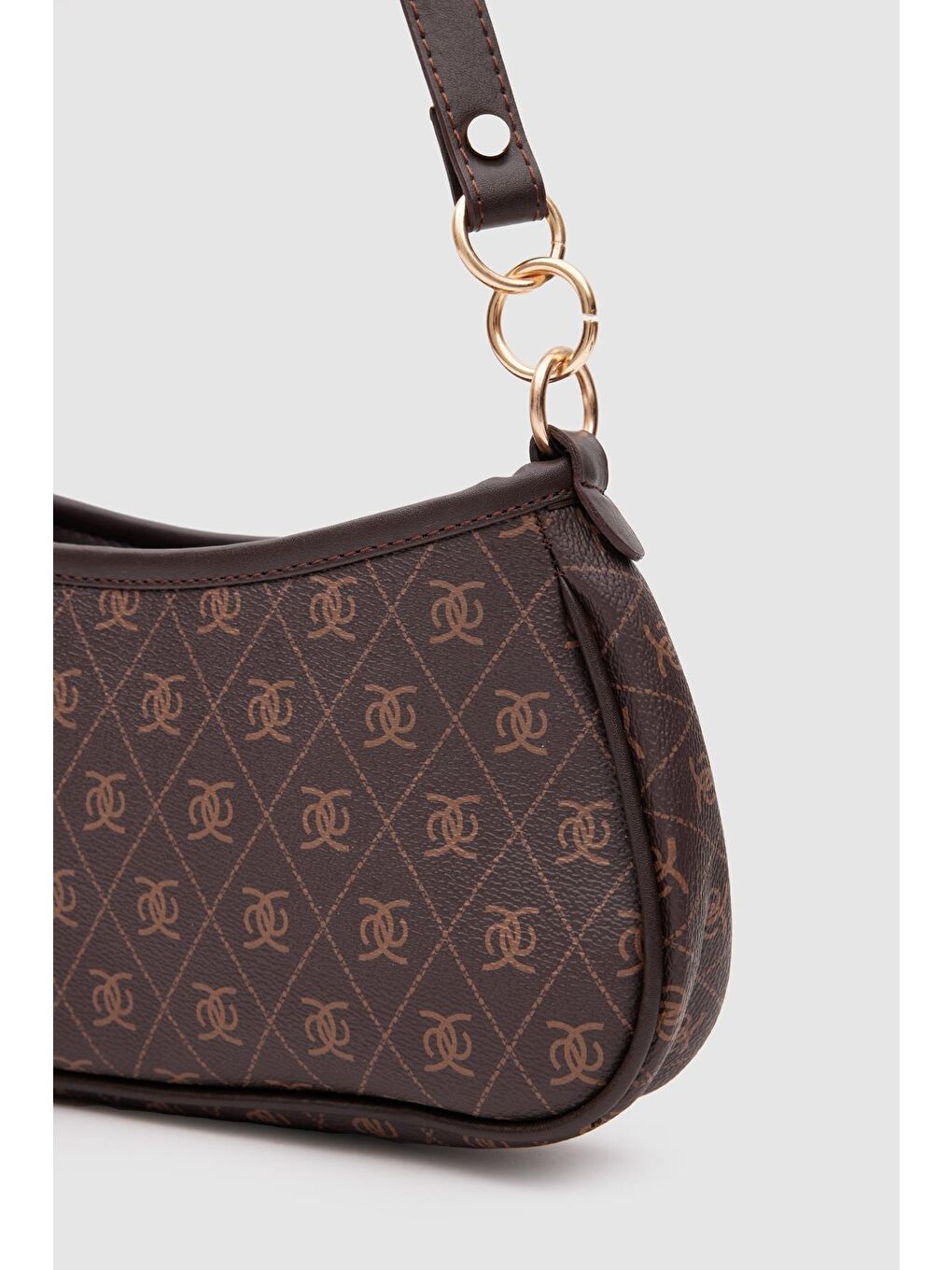 Farme Monogram Kahverengi Baget Ve Çapraz Çanta-8