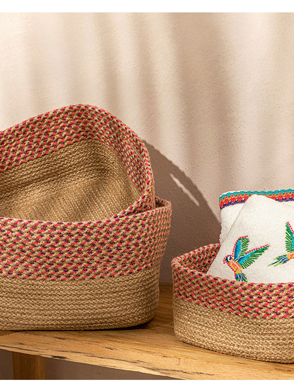 Andora Örgü Sepet Pembe-2