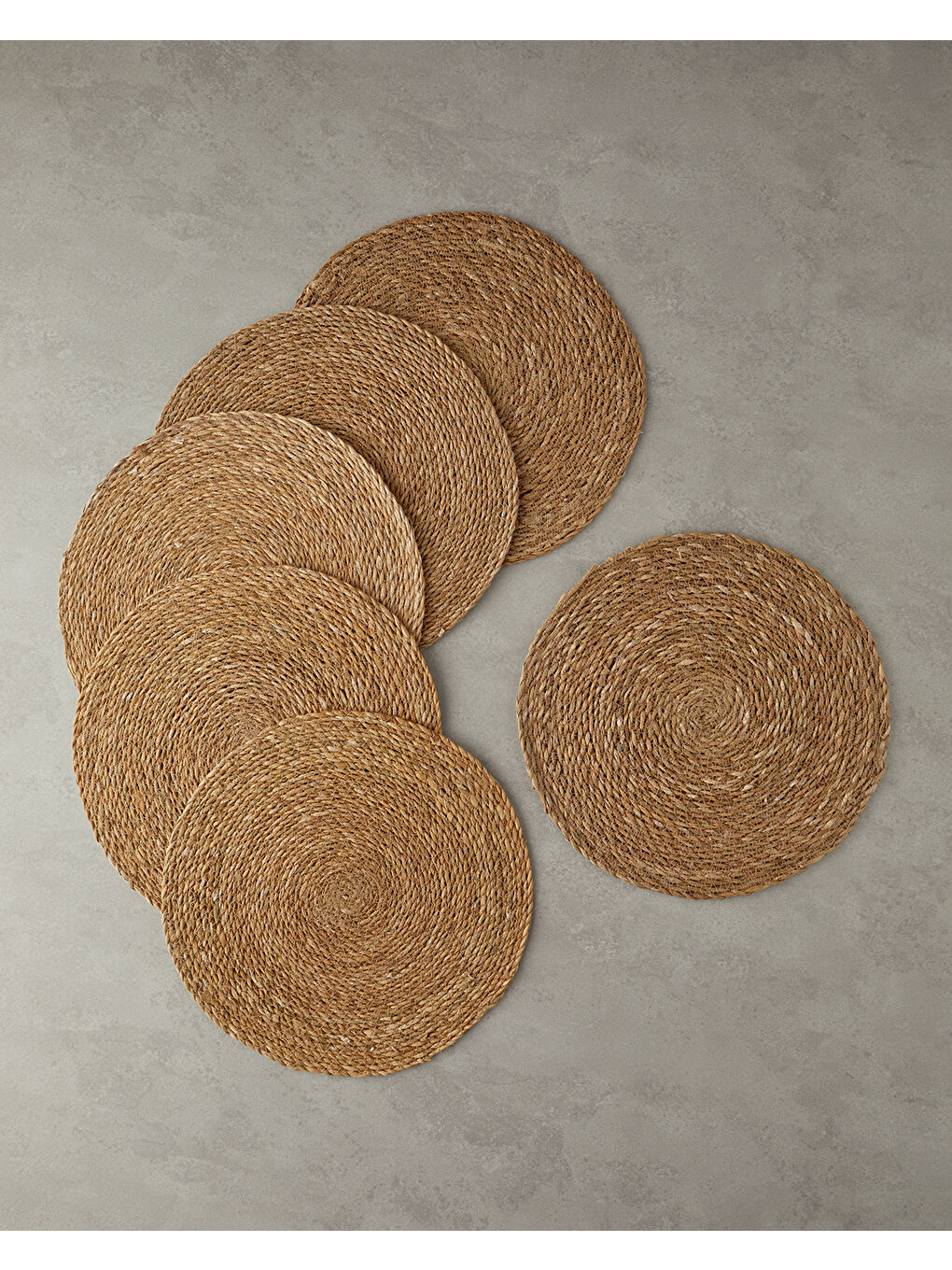 Mia Hasır 6'lı Amerikan Servis 35 cm Bej