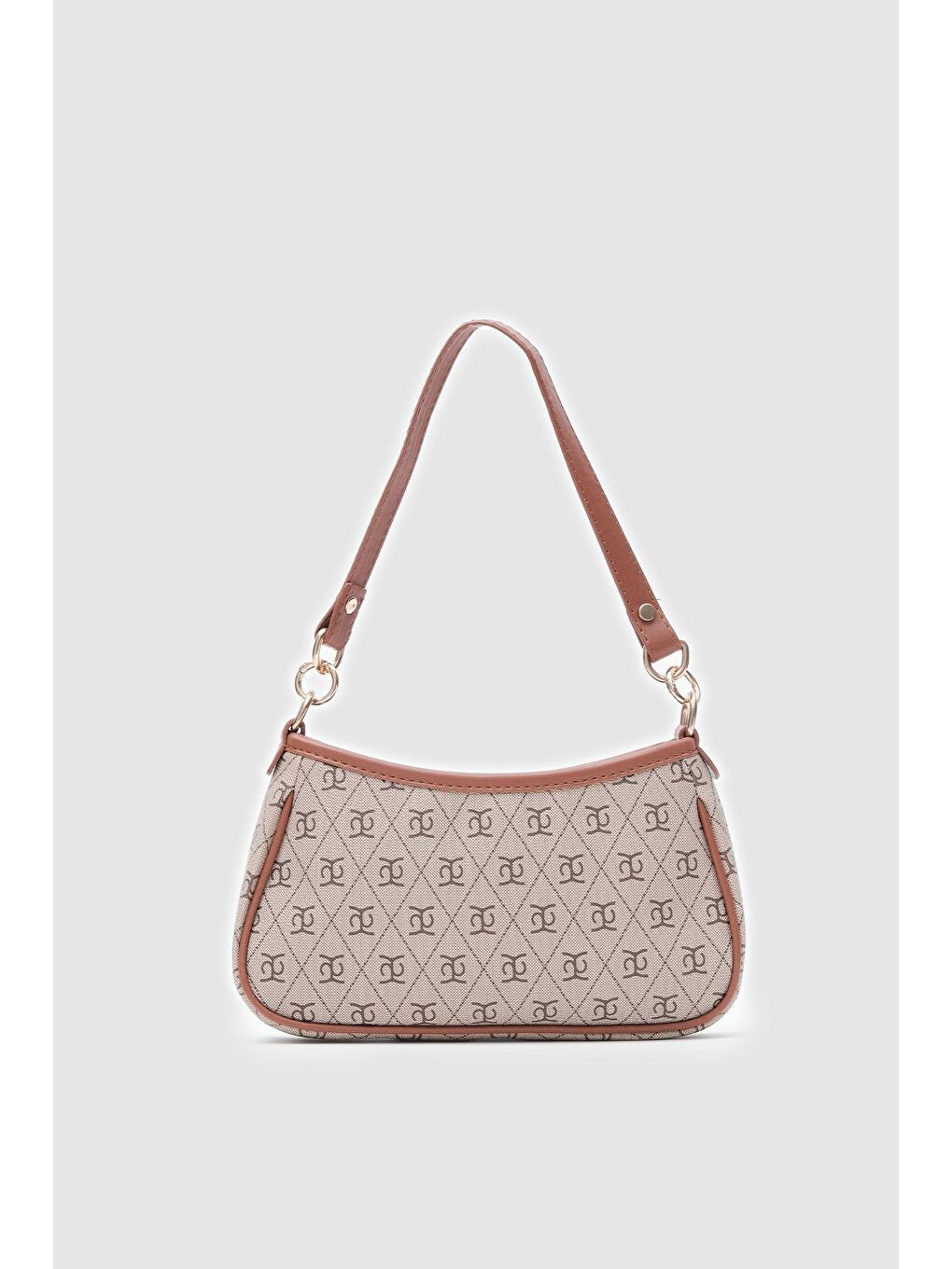 Kahverengi Farme Monogram Taba Baget Ve Çapraz Çanta