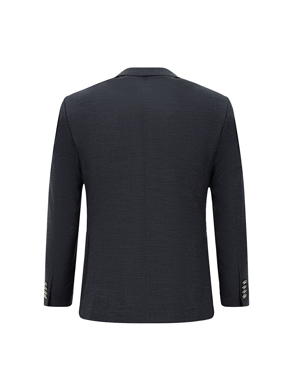 Lacivert Super Slim Fit Ekstra Dar Kesim Desenli Beli Lastikli İpli Spor Takım Elbise-2