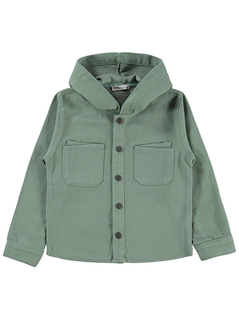 Boys Çift Cepli Kapüşonlu 10-13 Yaş Ceket - Haki