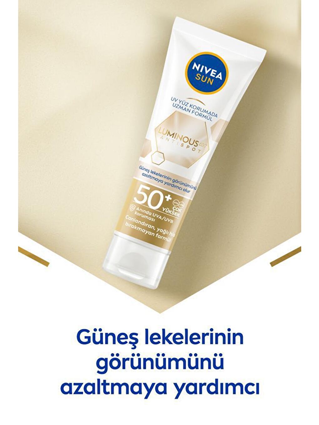 NIVEA Şeffaf Luminous630 Leke Karşıtı Güneş Koruyucu Yüz Kremi 40ml, SPF50, Hyalüronik Asit, E Vitamini, UVA/UVB - 2