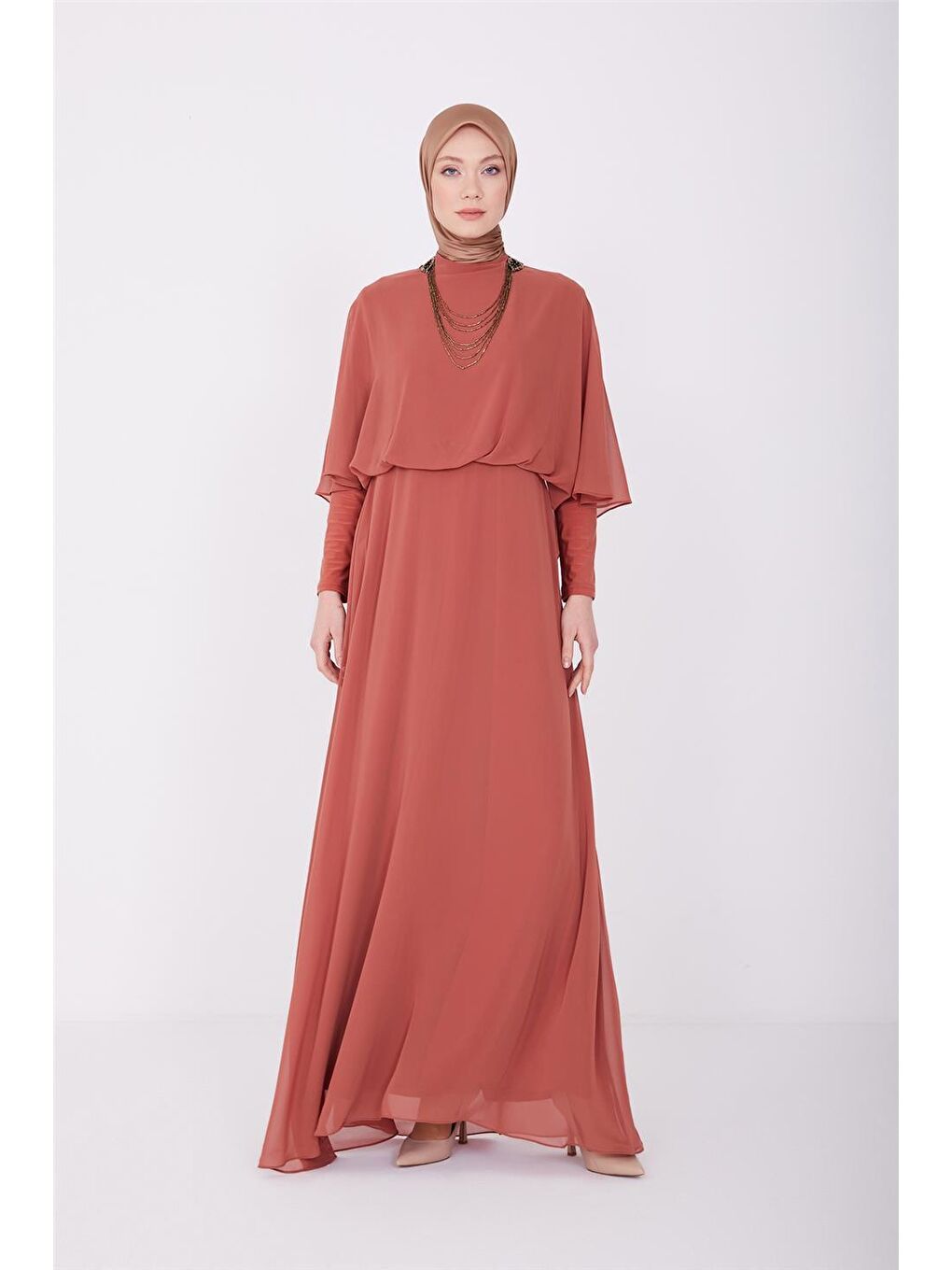 Turuncu Abiye Elbise 23Yd3361-3