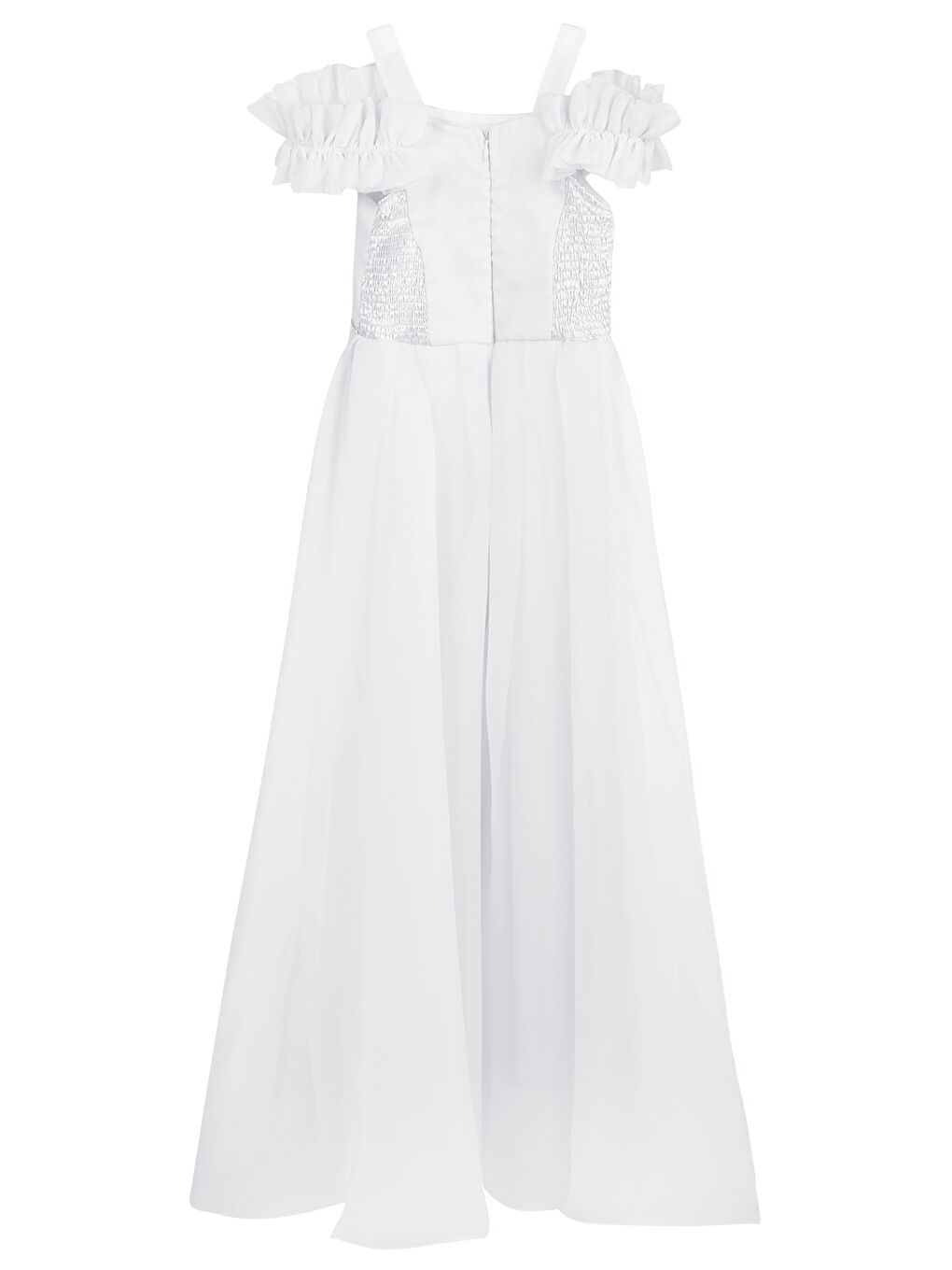 Girls 6-14 Yaş Abiye - Beyaz 12-13 Yaş-1