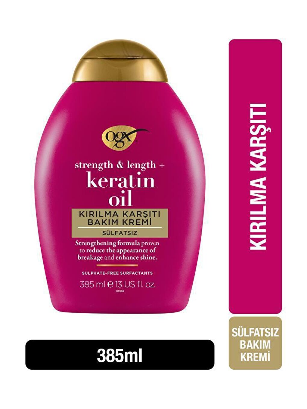 OGX Renksiz Kırılma Karşıtı Keratin Oil Sülfatsız Bakım Kremi 385 ml